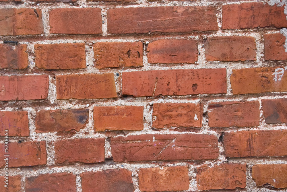 Brick wall. An old bricklaying (the beginning of XX century) Brick wall. An old bricklaying (the beginning of XX century)