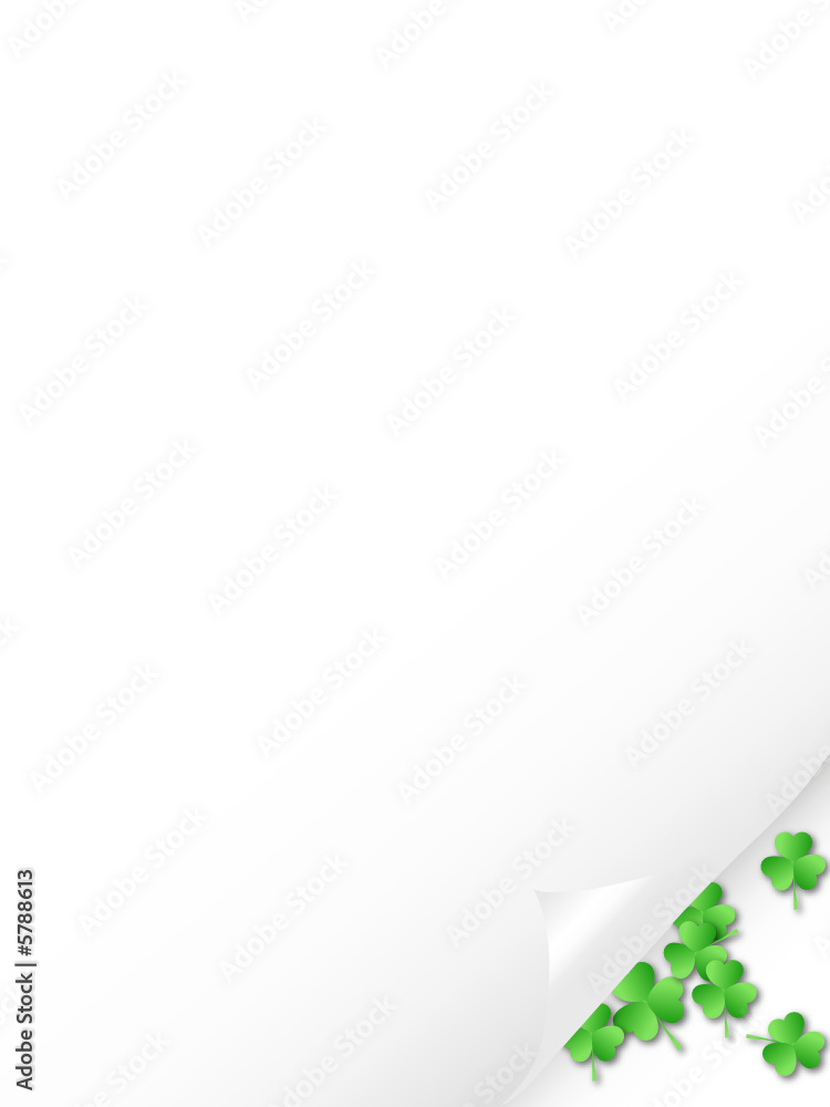 Obraz premium Bended letter with shamrocks