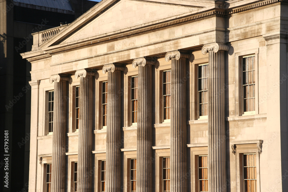 Classic building in London, with ionic columns Classic building in London, with ionic columns