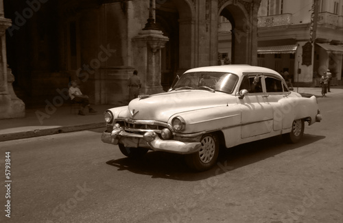 old car in a havana street - Cuba
