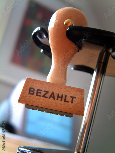 Stempel Bezahlt photo