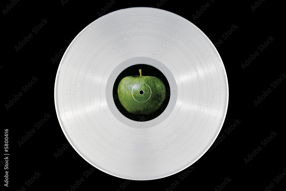 Naklejka premium White vinyl record