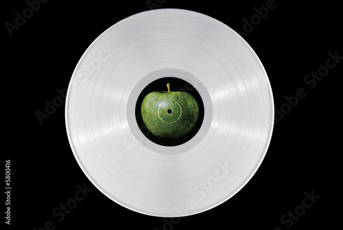 White vinyl record photo
