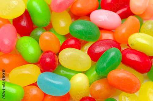 Close up of multi color jelly beans background