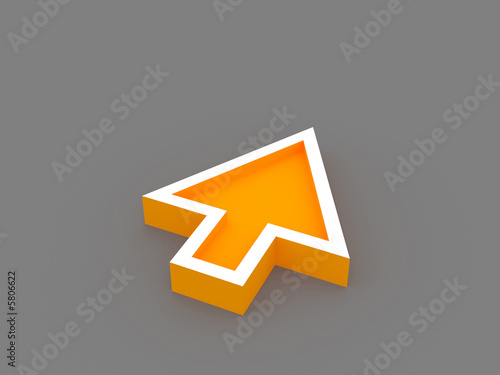 3D orange arrow