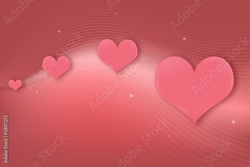 Pink Hearts Greeting Card