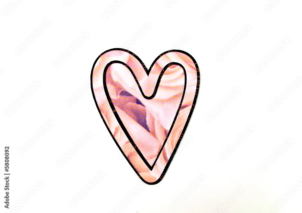 Fototapeta premium Pink and Brown Patterned Valentine Heart