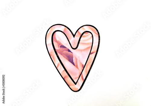 Pink and Brown Patterned Valentine Heart