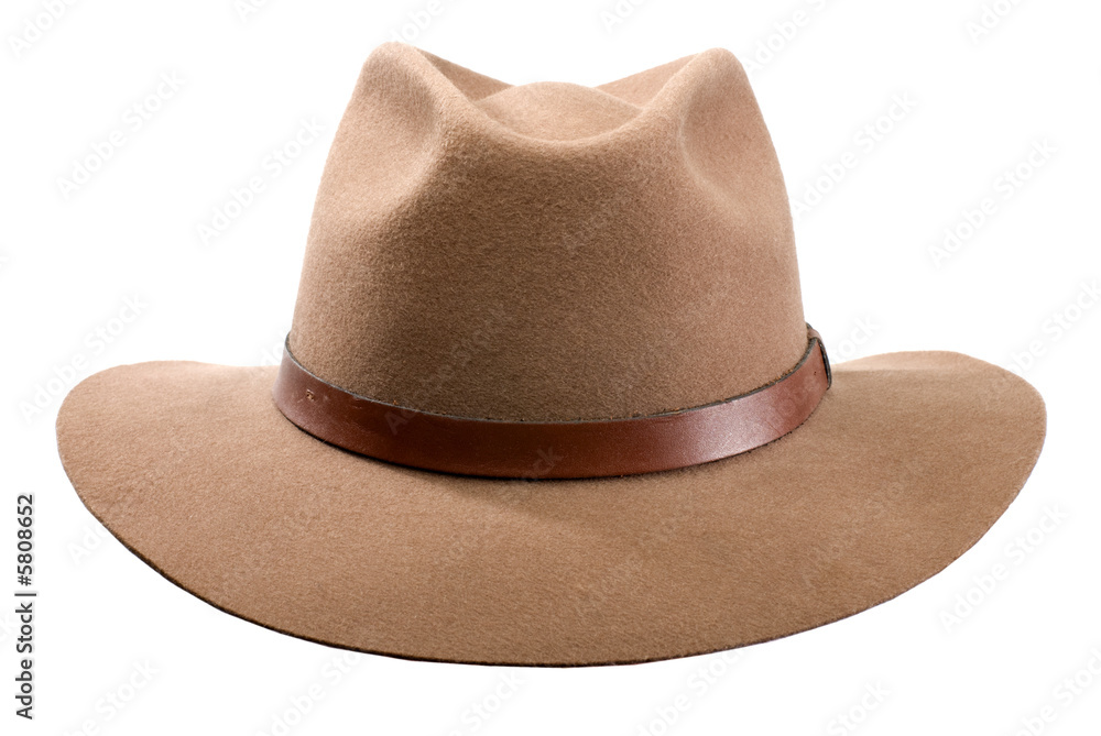 cowboy hat isolated on white close up shoot
