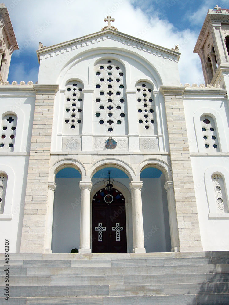 Fototapeta premium Eglise sur les hauteurs de l'ile de Naxos, Cyclades, Grèce