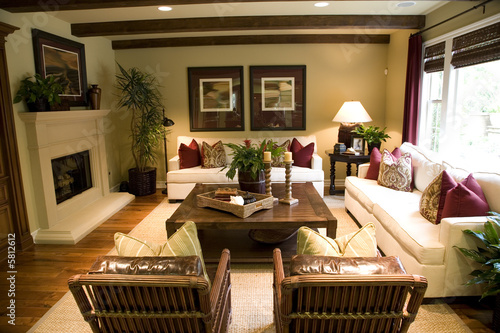 Living room with luxury decor.