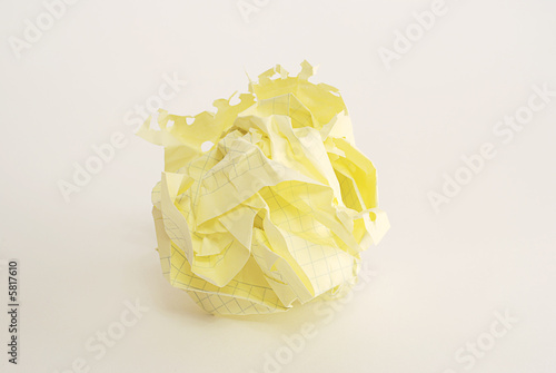 Crumpled paper ball