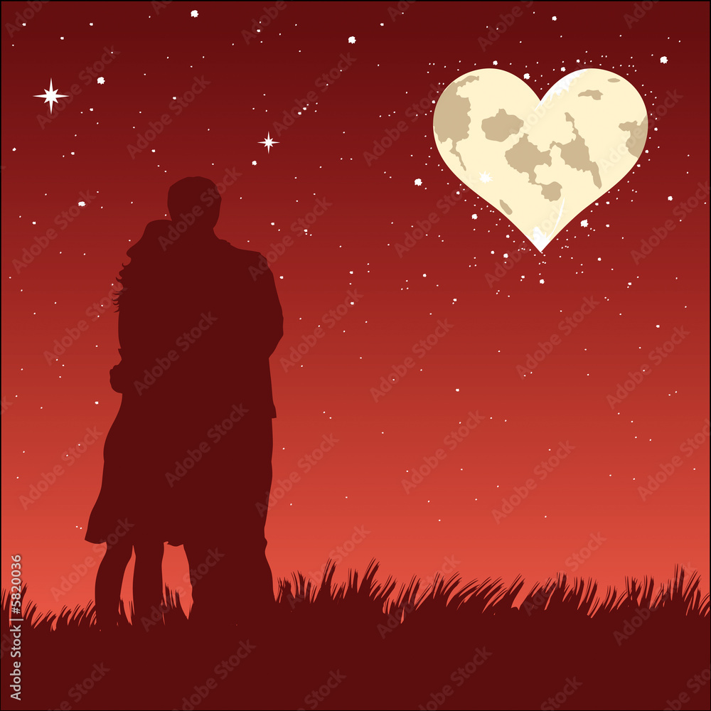 Obraz premium Very romantic moon