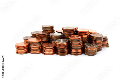 stacks of pennies