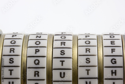 Password or keyword - truth. A combination puzzle box (cryptex) 