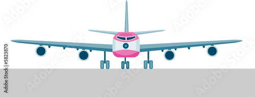 Jet palne with landing gears