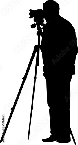 vector image of photographer at work 
