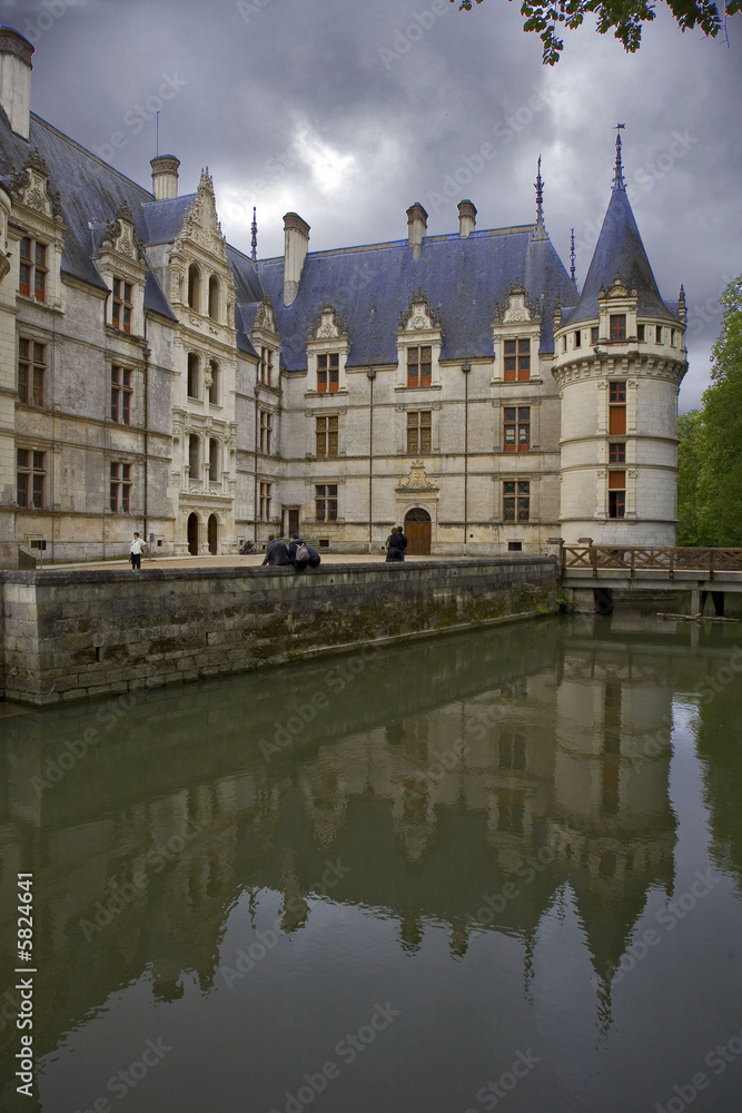 chateau d'azay-le-rideau, en touraine, france