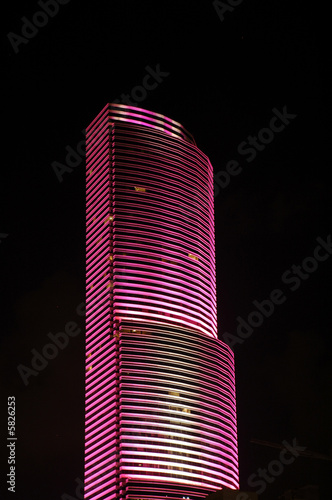 View of Pink Skyscraper in Miami
