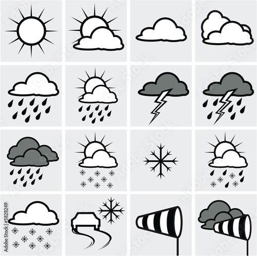 Tableau sur toile Wettersymbole-SW