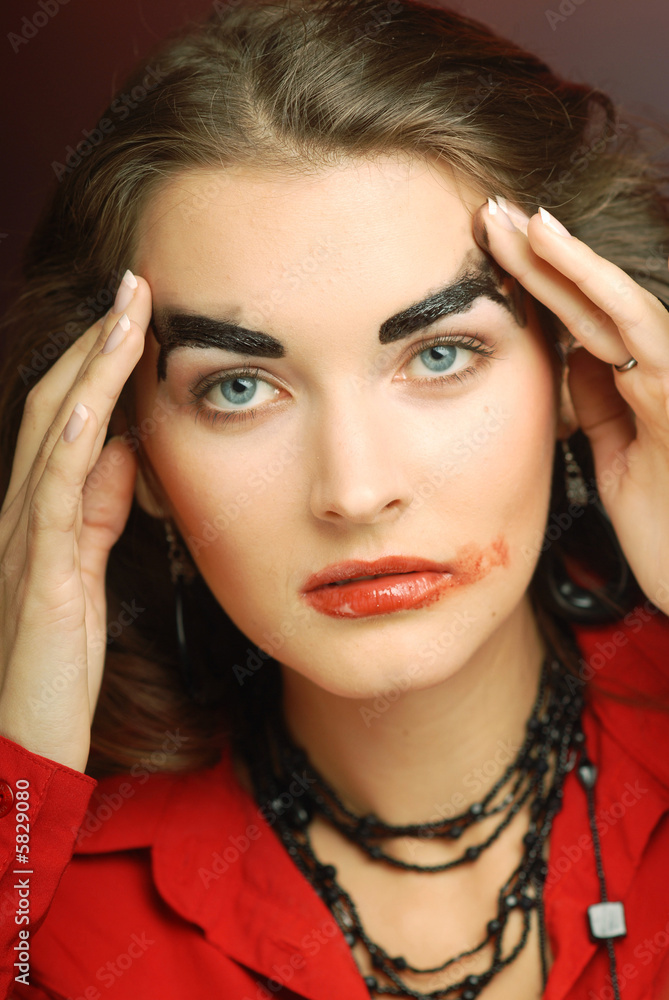 Fototapeta premium A failed make-up