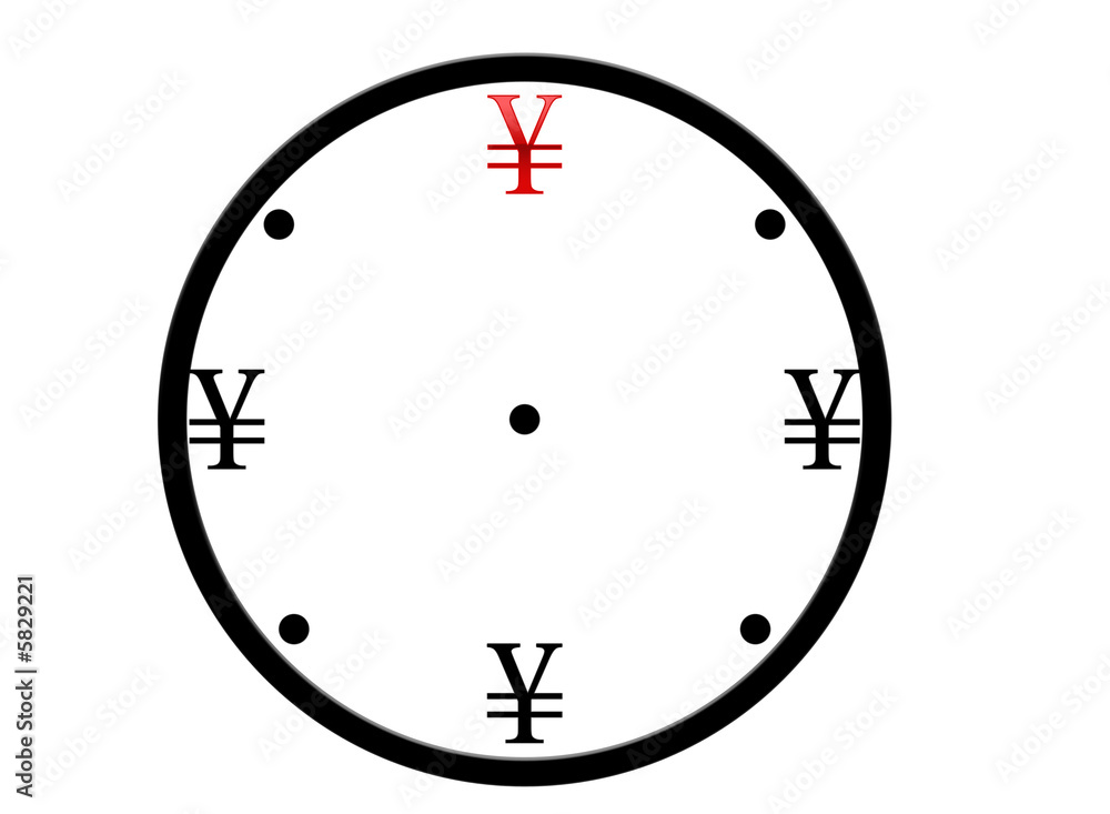 A Time is money conceptual illustration of a clock A Time is money conceptual illustration of a clock