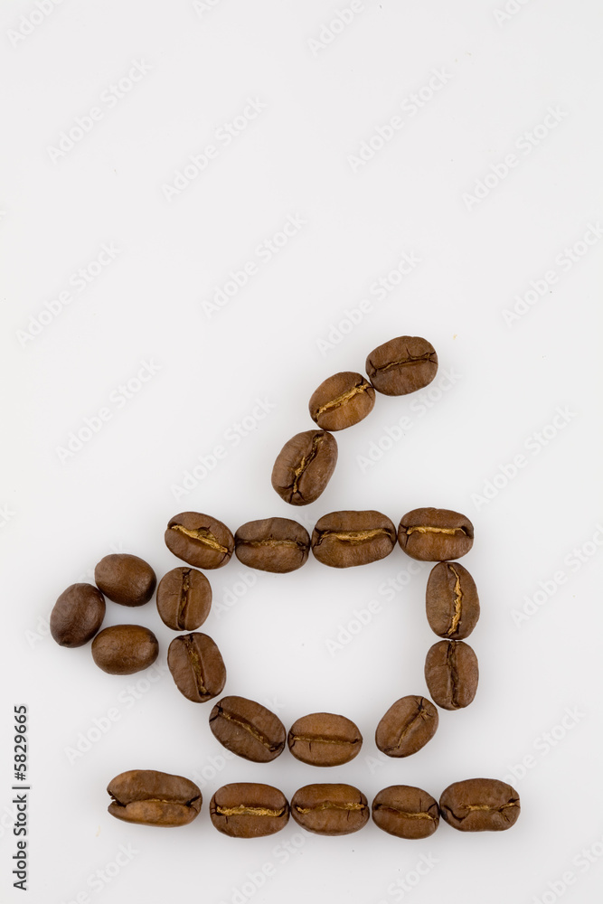 Naklejka premium coffee beans