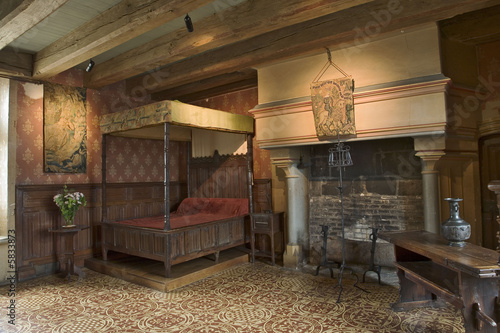 intérieur du chateau de langeais, touraine, france 