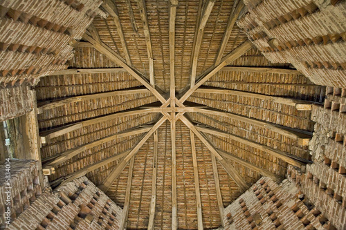chateau du clos lucé, plafond du pigeonnier