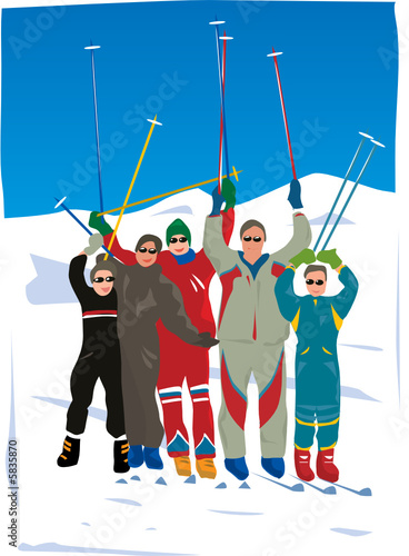 Famille au ski photo