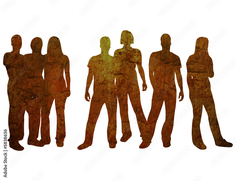 Obraz premium textures style of people silhouettes