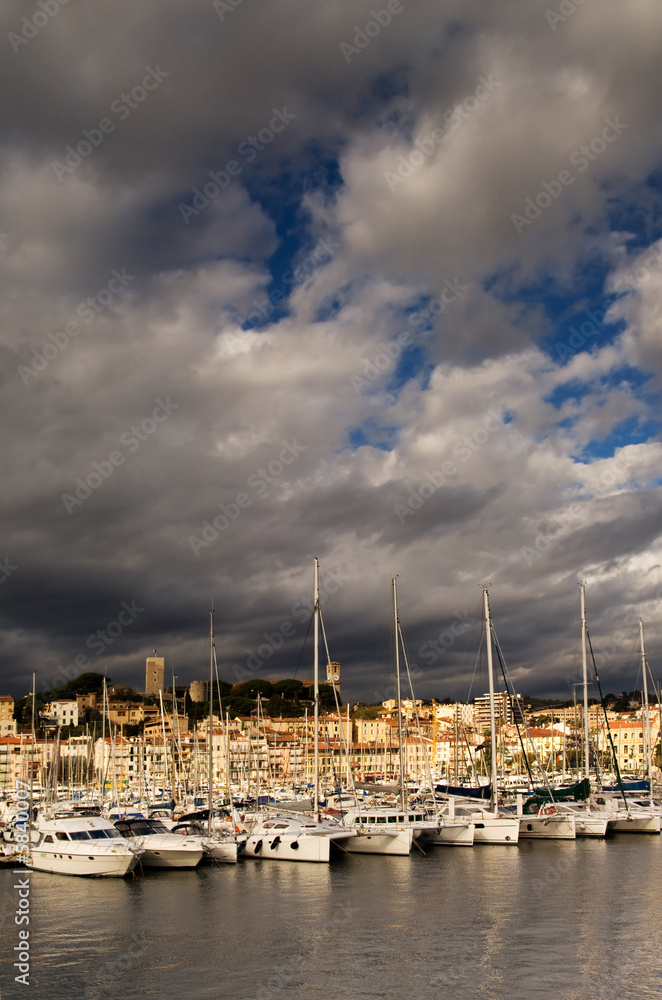 Vieux Port (old port) in the city of Cannes, France