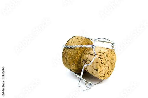 shampagne cork over white background. photo