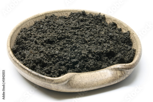 Bowl with dirt