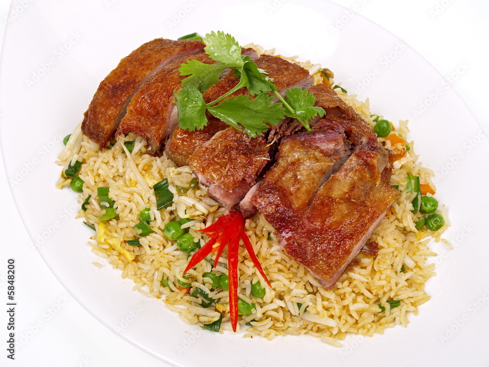 gebratener reis mit hongkong ente