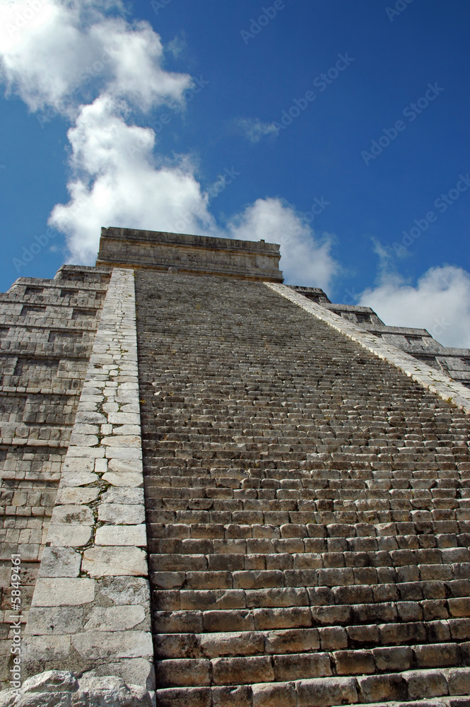 Steps leading to the top of an Ancient Mayan Pyramid
