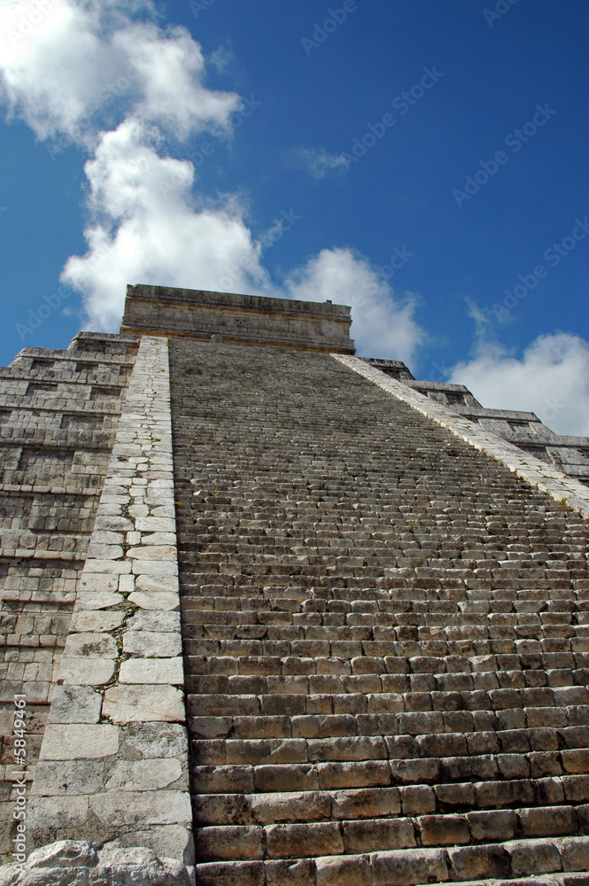Steps leading to the top of an Ancient Mayan Pyramid Steps leading to the top of an Ancient Mayan Pyramid
