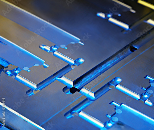 Metallic abstract.  Core of an injection moulding die.