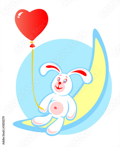 rabbit and red balloon