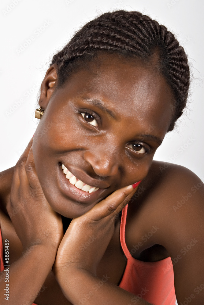 African American girl portrait, in casual clothing African American girl portrait, in casual clothing