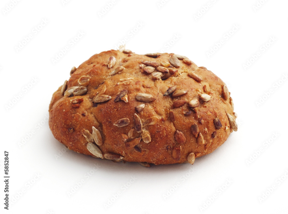 sunflower bun isolated on white background sunflower bun isolated on white background