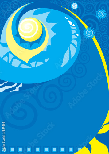 Illustration, figure, abstraction, background,  the sun