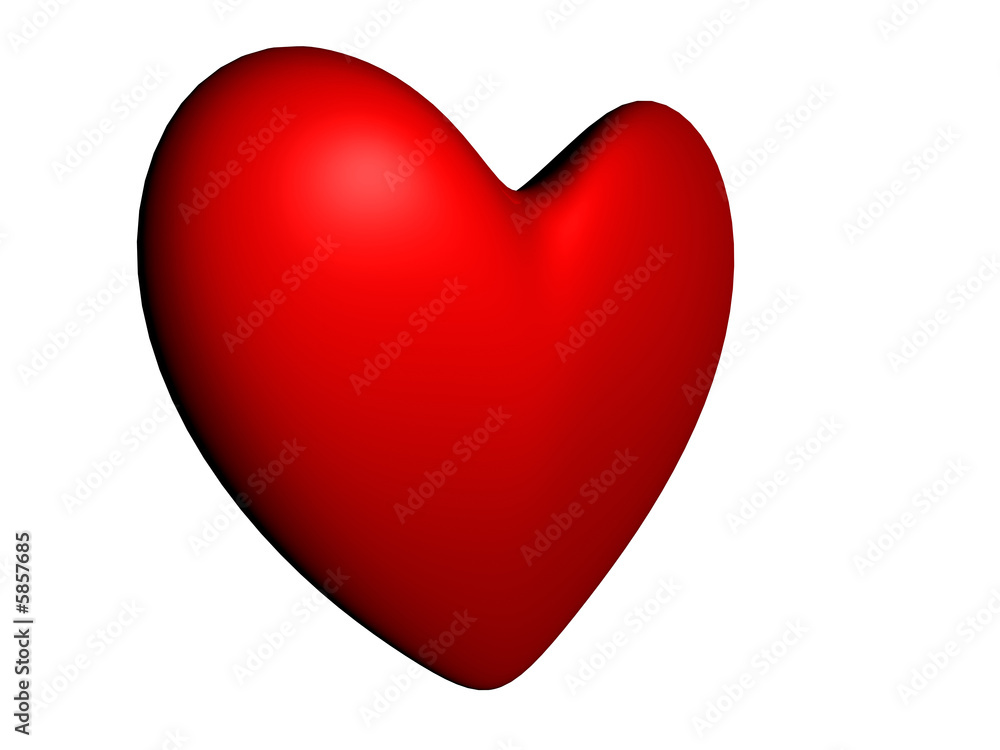 3D render of a red heart 3D render of a red heart