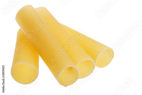 heap of raw cannelloni pasta  isolated