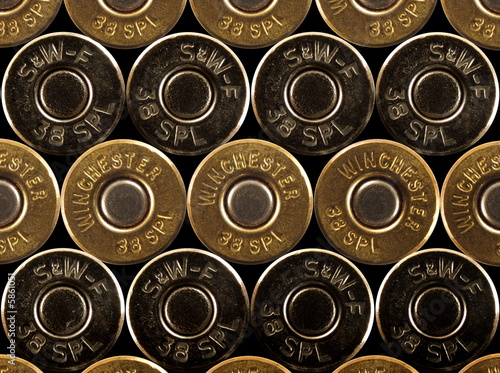 Canvastavla stacked bullets - rims - .38 special