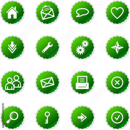 green sticker web icons