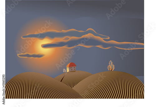 autumn countryside view