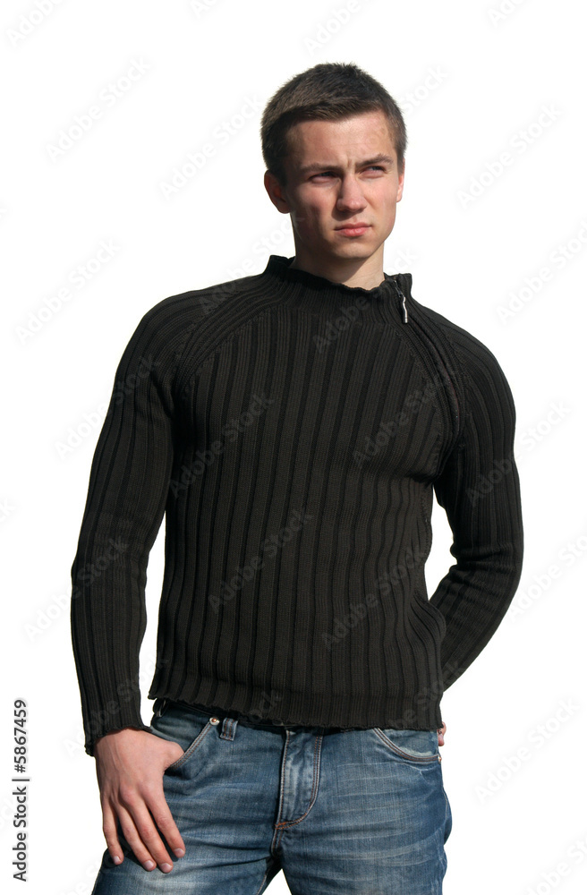 Young Sexy Man Isolated on White Young Sexy Man Isolated on White