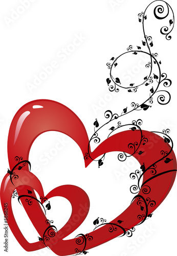 abstract ornamenral valentine heart-shape