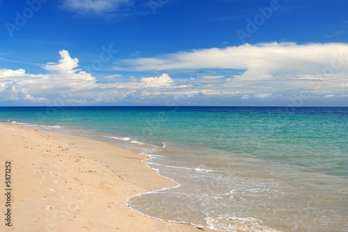 whitewash on tropical caribbean island